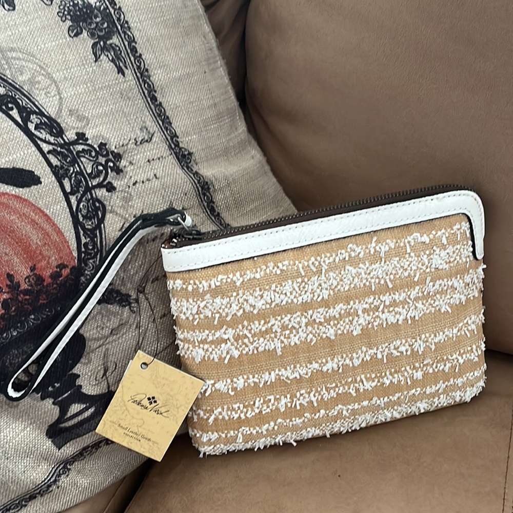 Patricia Nash Cassini Wristlet Leather Trim NWT